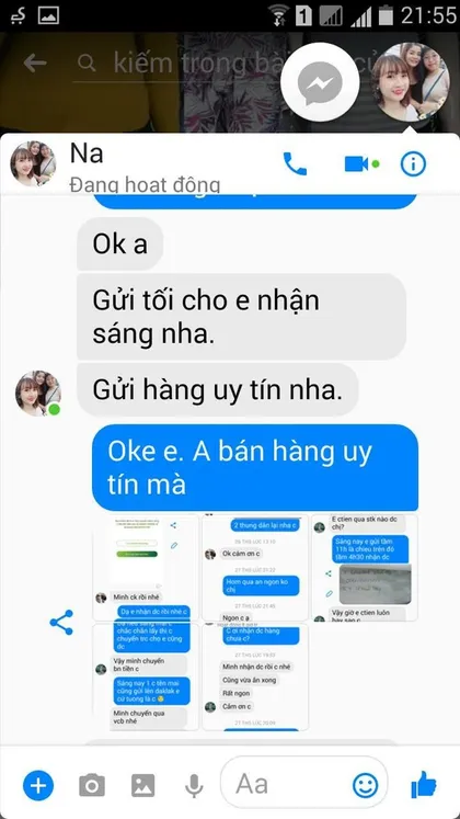Na: Gửi tối cho em nhận sáng nha. Gửi hàng uy tín nha.