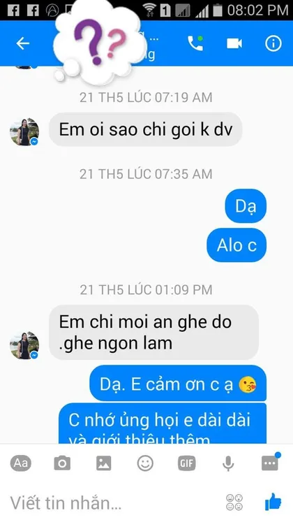 Khách hàng · Ghẹ: Em, chị mới ăn ghẹ đó, ghẹ ngon lắm.
