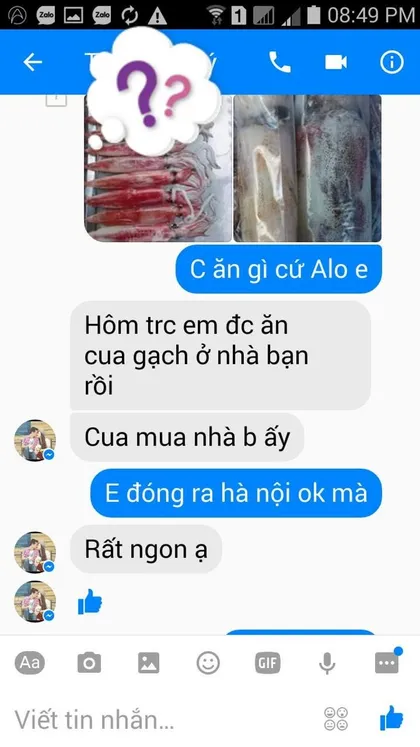 Khách hàng · Cua gạch: Hôm trước em được ăn cua gạch ở nhà bạn rồi, cua mua nhà bạn ấy. Rất ngon ạ!