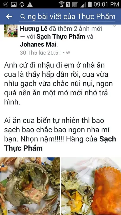 Hương Lê · Cua gạch: Cua vừa nhiều gạch vừa chắc nùi nụi, ngon quá nên ăn một mớ mới nhớ trả hình.