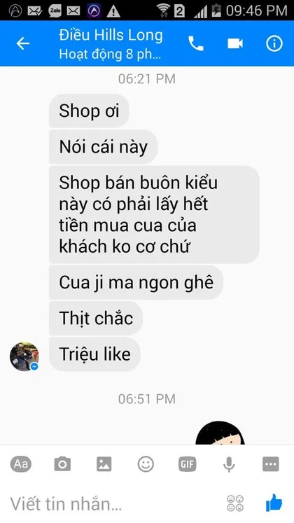 Điều Hills Long · Cua: Cua gì mà ngon ghê, thịt chắc. Triệu like!