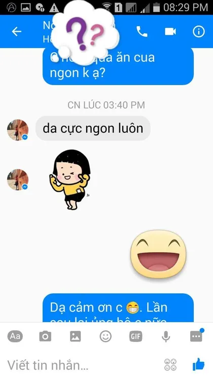 Khách hàng · Cua: Dạ cực ngon luôn!