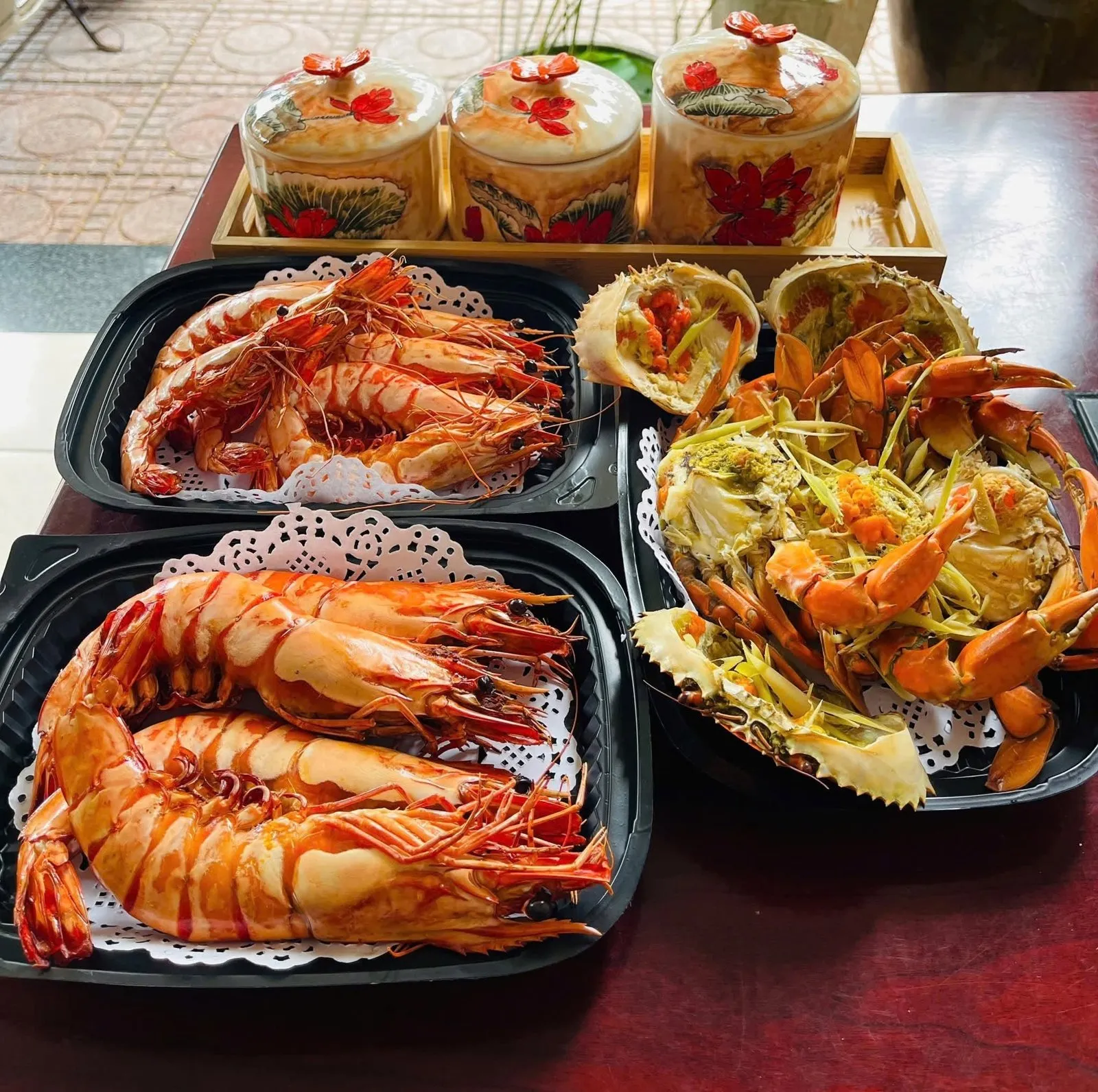 Set tiệc 10 người – món hải sản nấu sẵn Thu Hoài, Nha Trang